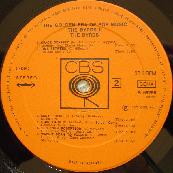 The Byrds : The Golden Era Of Pop Music - The Byrds II (2xLP, Comp)