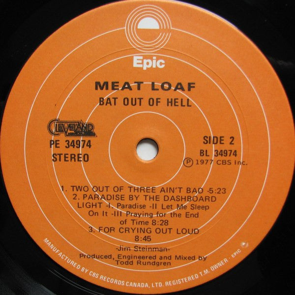 Meat Loaf : Bat Out Of Hell (LP, Album)