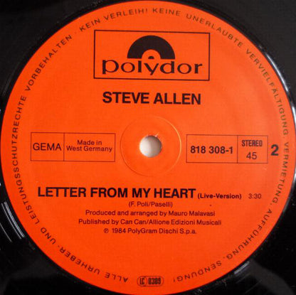 Steve Allen : Letter From My Heart (12", Maxi)