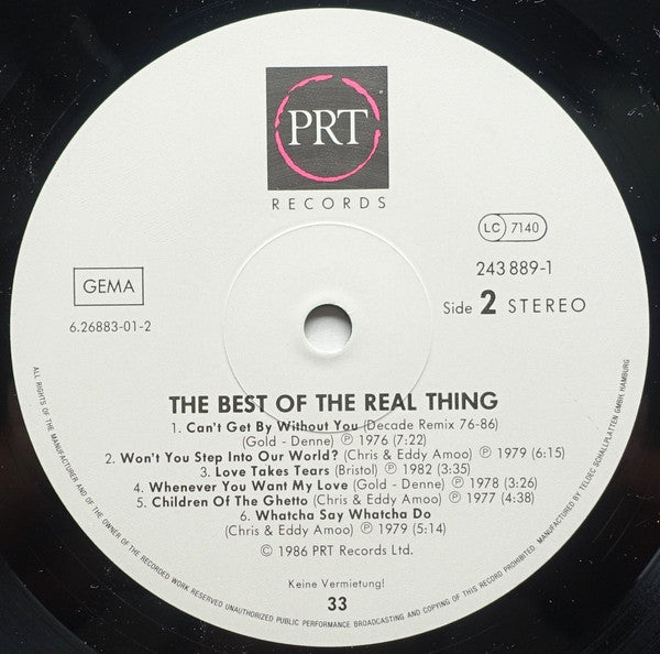 The Real Thing : The Best Of (LP, Comp, RE)