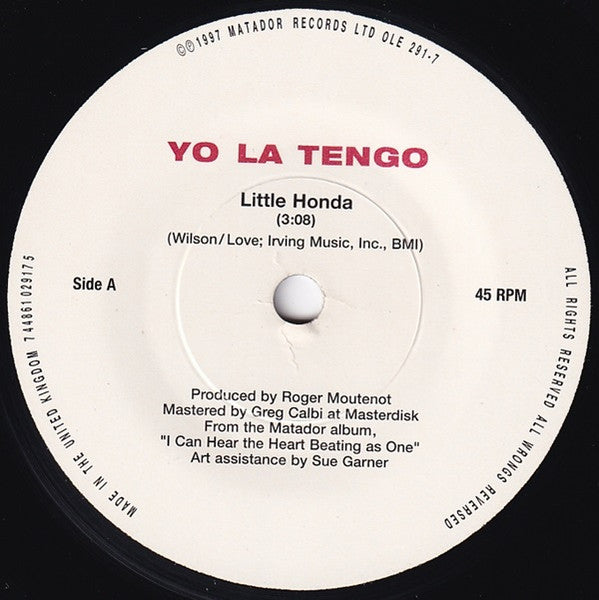 Yo La Tengo : Little Honda (7", Single)