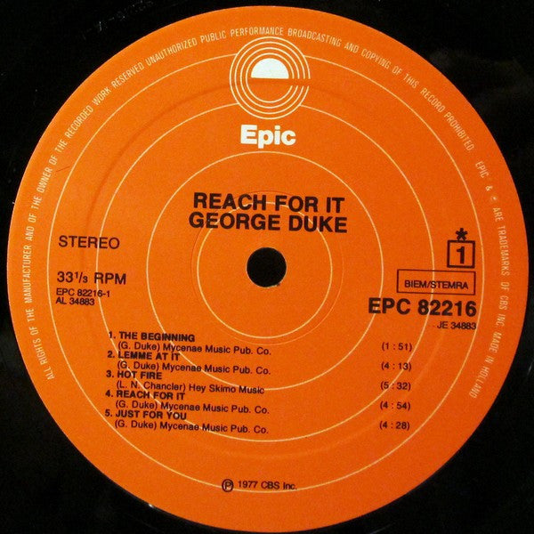 George Duke : Reach For It (LP, Album)