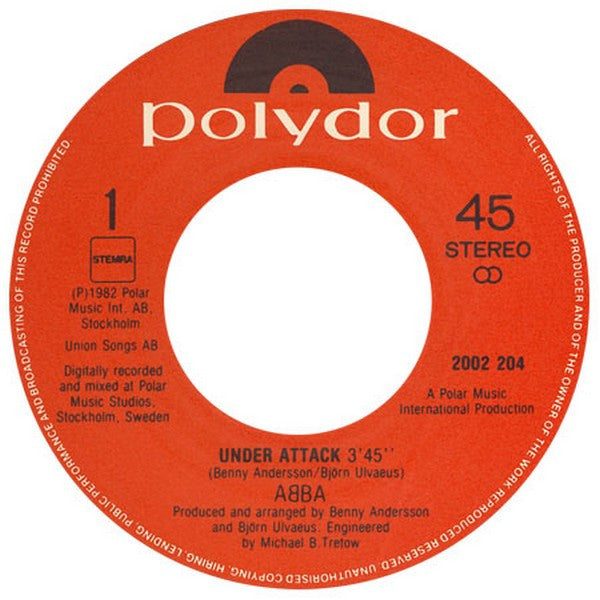 ABBA : Under Attack / You Owe Me One (7", Single)