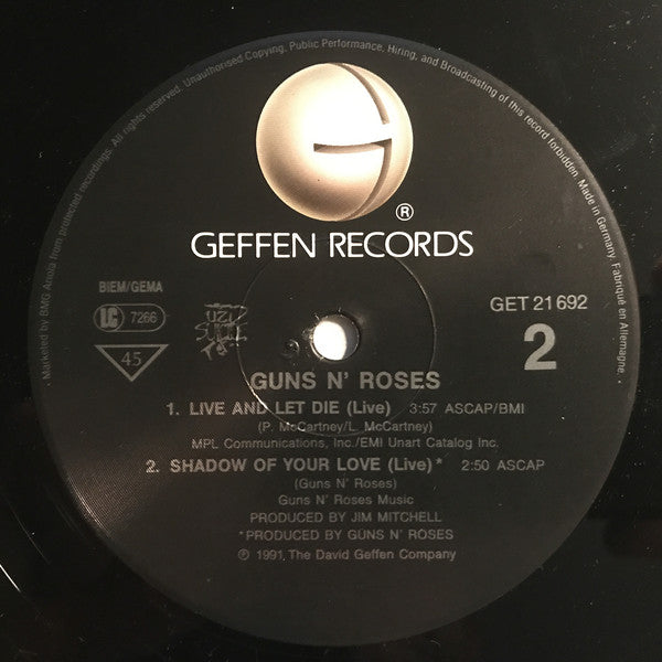 Guns N' Roses : Live And Let Die (12", Maxi)