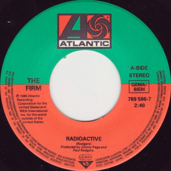 The Firm (7) : Radioactive (7", Single)