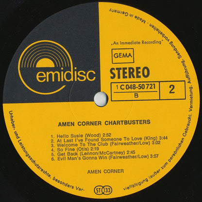 Amen Corner : Chart Busters (LP, Comp)