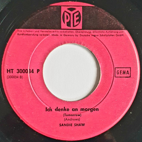 Sandie Shaw : Wir Seh'n Uns Ja Wieder / Ich Denke An Morgen (Tomorrow) (7", Single)