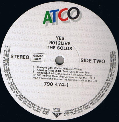 Yes : 9012Live • The Solos (LP, Album)