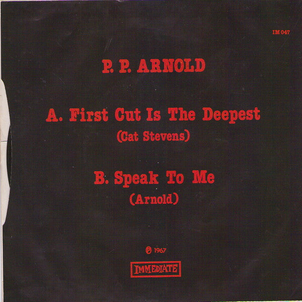 P. P. Arnold* : The First Cut Is The Deepest (7", RE)