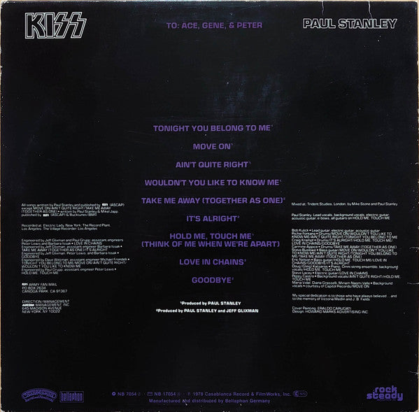 Kiss, Paul Stanley : Paul Stanley (LP, Album)