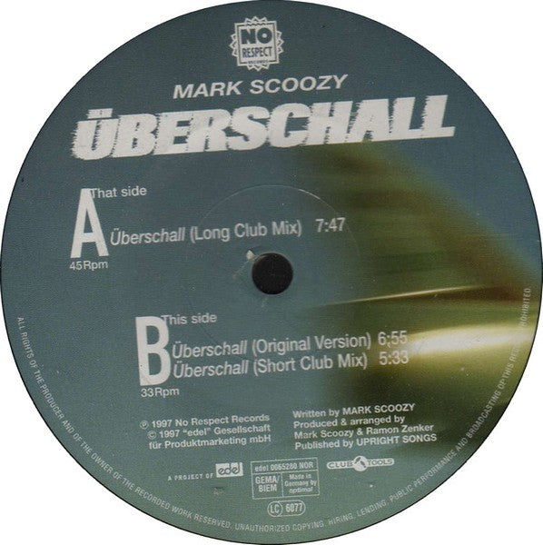 Mark Scoozy* : Überschall (12")
