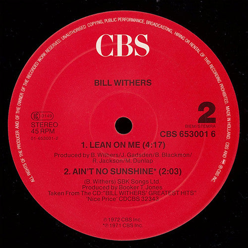 Bill Withers : Lovely Day (Sunshine Mix) (12", Maxi)