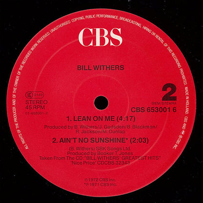 Bill Withers : Lovely Day (Sunshine Mix) (12", Maxi)