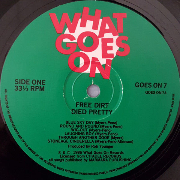 Died Pretty : Free Dirt (LP, Album, Gat)
