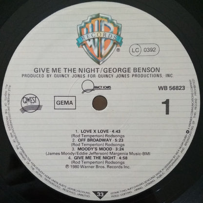 George Benson : Give Me The Night (LP, Album)
