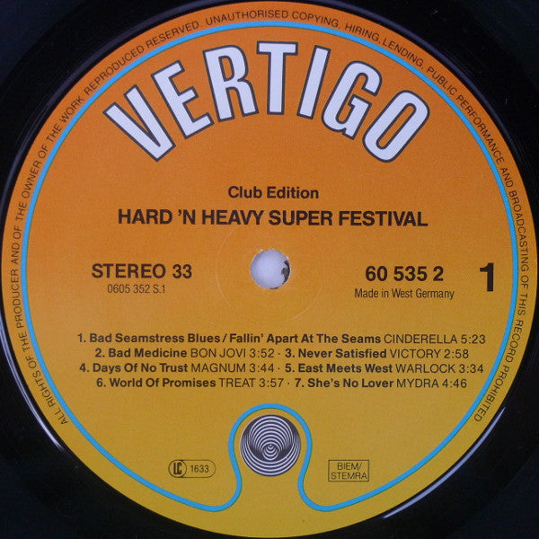 Various : Hard 'N Heavy Super Festival (LP, Comp, Club)