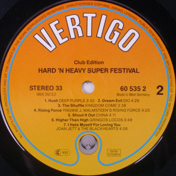 Various : Hard 'N Heavy Super Festival (LP, Comp, Club)