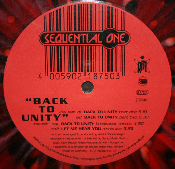 Sequential One : Back To Unity (12", Red)