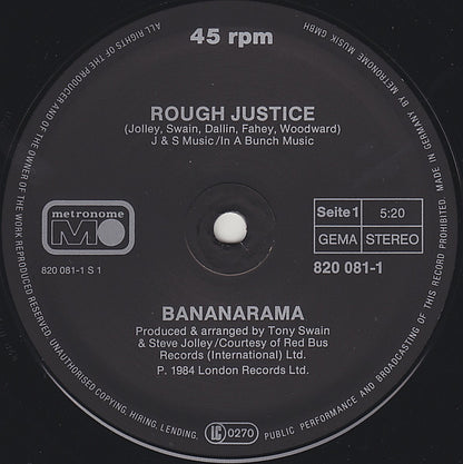 Bananarama : Rough Justice (12", Maxi)