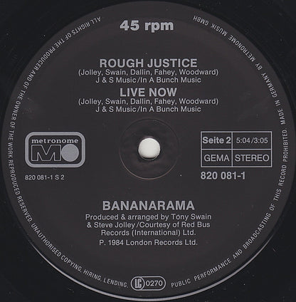 Bananarama : Rough Justice (12", Maxi)