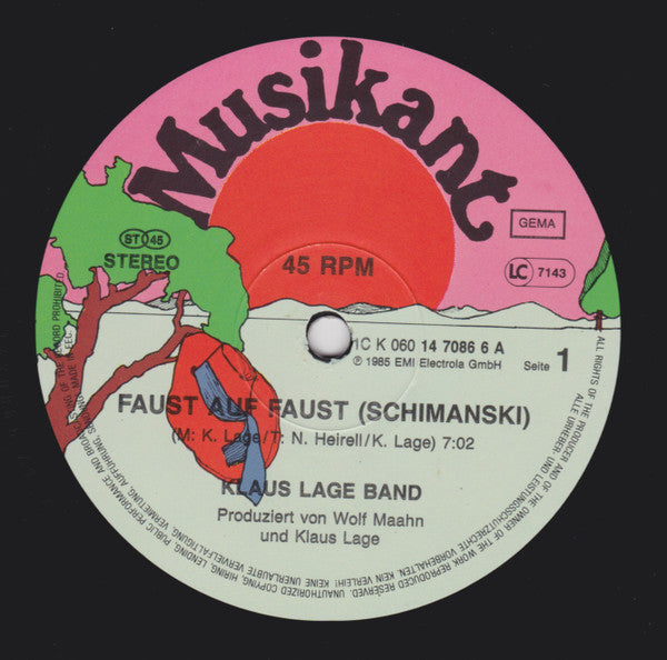 Klaus Lage Band : Faust Auf Faust (Schimanski) (12", Maxi)