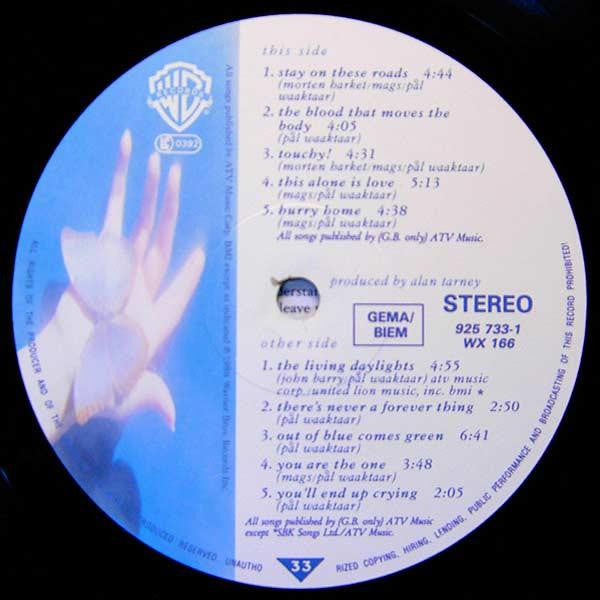 a-ha : Stay On These Roads (LP, Album, Als)