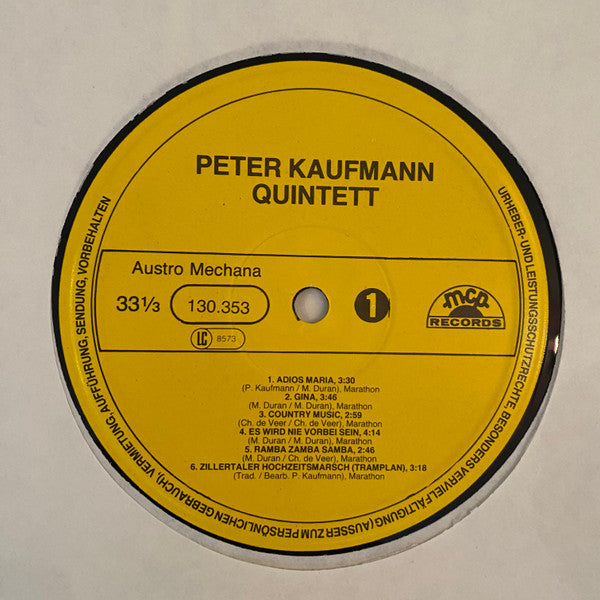 Peter Kaufmann Quintett : Peter Kaufmann Quintett (LP, Album)