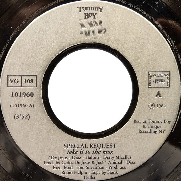Special Request (2) : Take It To The Max (7", Single)