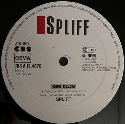 Spliff : Radio (Special 12"-Club Mix) (12")