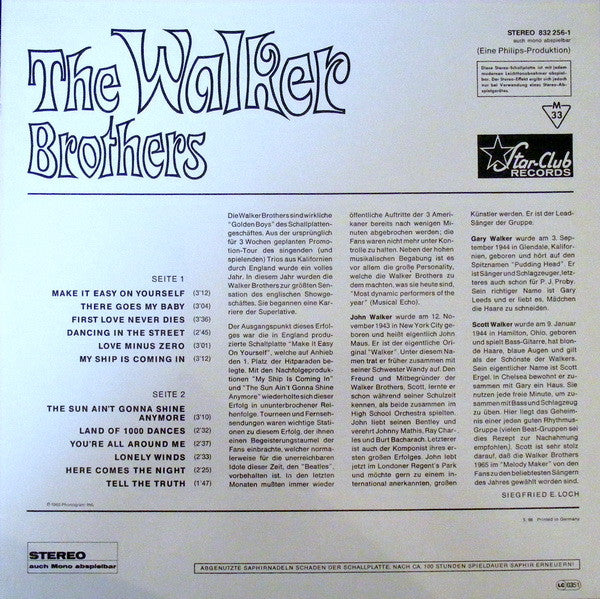 The Walker Brothers : The Walker Brothers (LP, Album, RE)