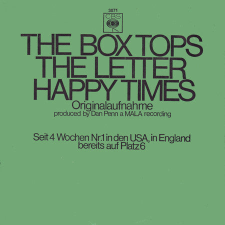 The Box Tops* : The Letter / Happy Times (7", Single)