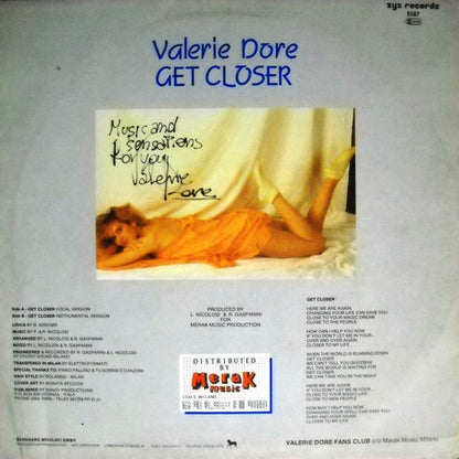 Valerie Dore : Get Closer (12", Yel)