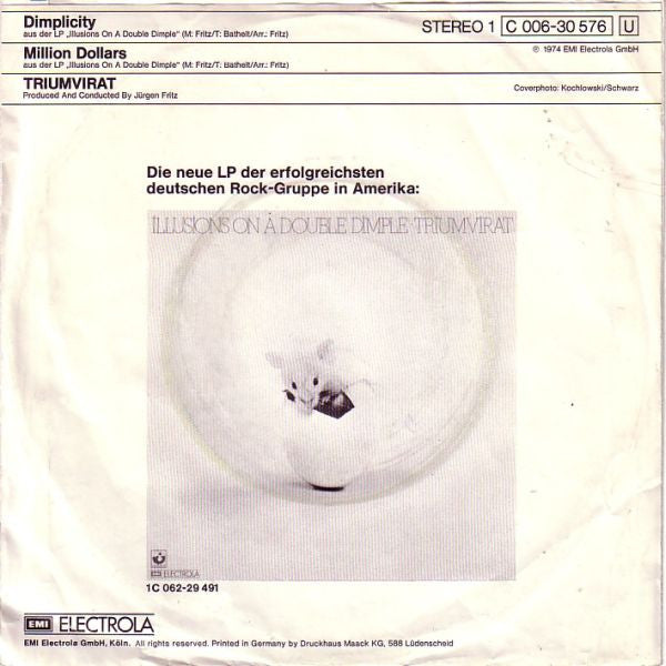 Triumvirat : Dimplicity ★ Million Dollars (7", Single)
