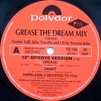 Frankie Valli, John Travolta And Olivia Newton-John : Grease The Dream Mix (12")
