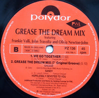 Frankie Valli, John Travolta And Olivia Newton-John : Grease The Dream Mix (12")
