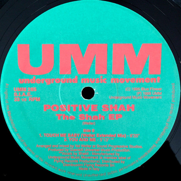 Positive Shah : The Shah EP (12", EP + 12", S/Sided, EP)