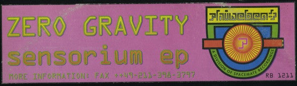 Zero Gravity : Sensorium EP (12", EP)