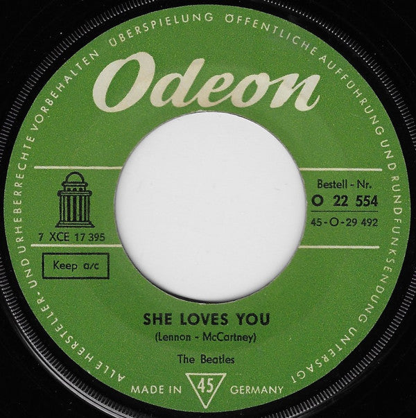 The Beatles : She Loves You (7", Single, Mono)