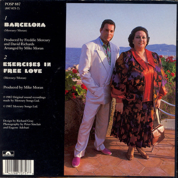 Freddie Mercury & Montserrat Caballé : Barcelona (7", Single, Gat)