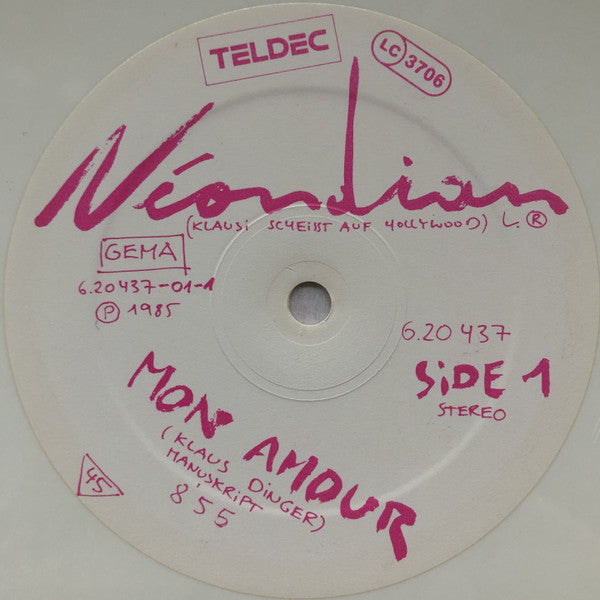 Néondian (Klausi Scheißt Auf Hollywood) : Mon Amour (12", Maxi)