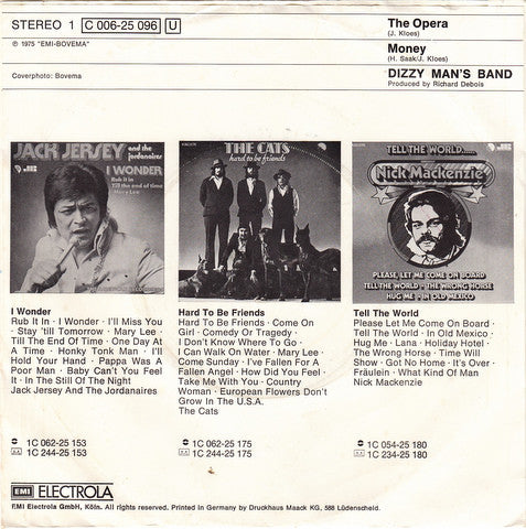 Dizzy Man's Band : The Opera (7", Single)