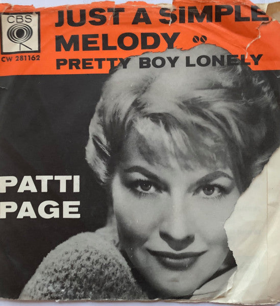Patti Page : Just A Simple Melody / Pretty Boy Lonely (7", Single)