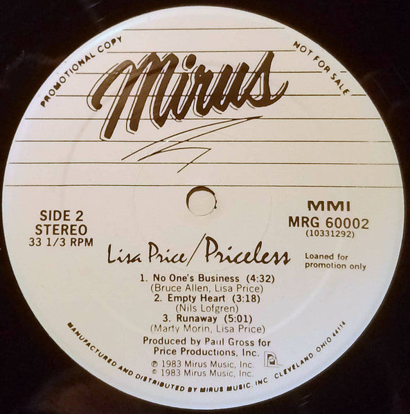 Lisa Price : Priceless (LP, MiniAlbum, Promo)