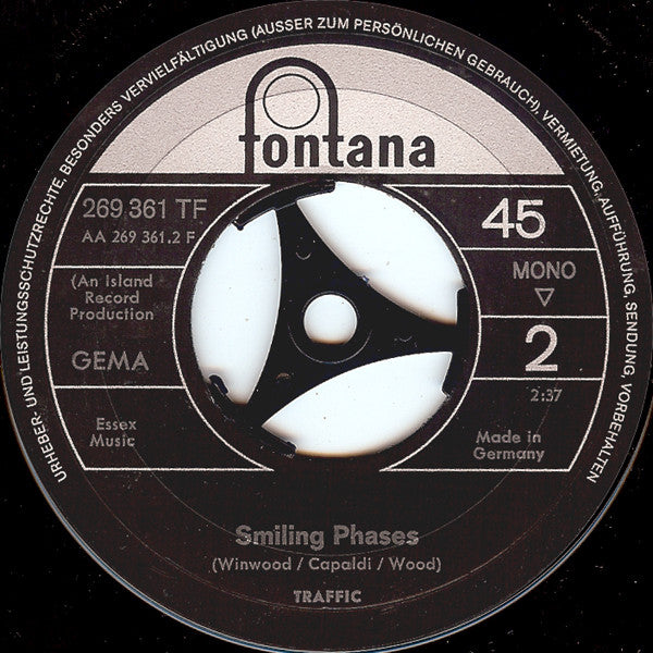 Traffic : Hole In My Shoe (7", Single, Mono)
