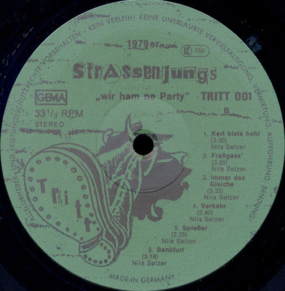 Strassenjungs : Wir Ham Ne Party (LP, Album, RP)
