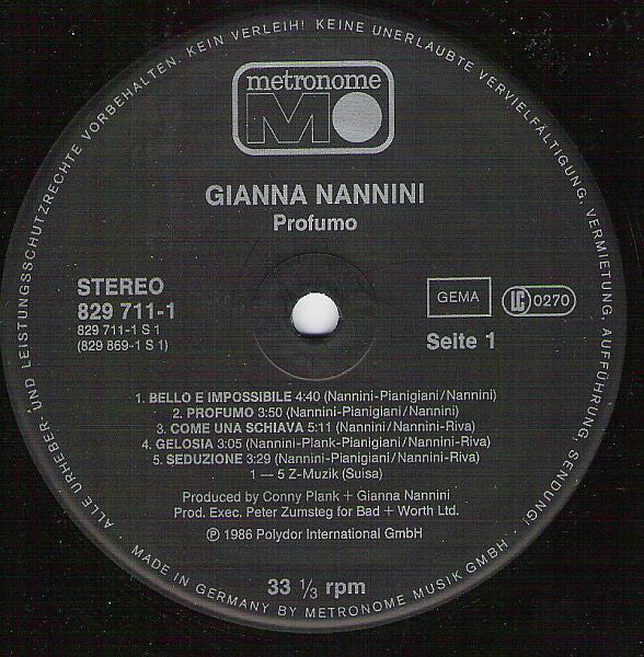 Gianna Nannini : Profumo (LP, Album)
