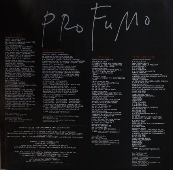 Gianna Nannini : Profumo (LP, Album)