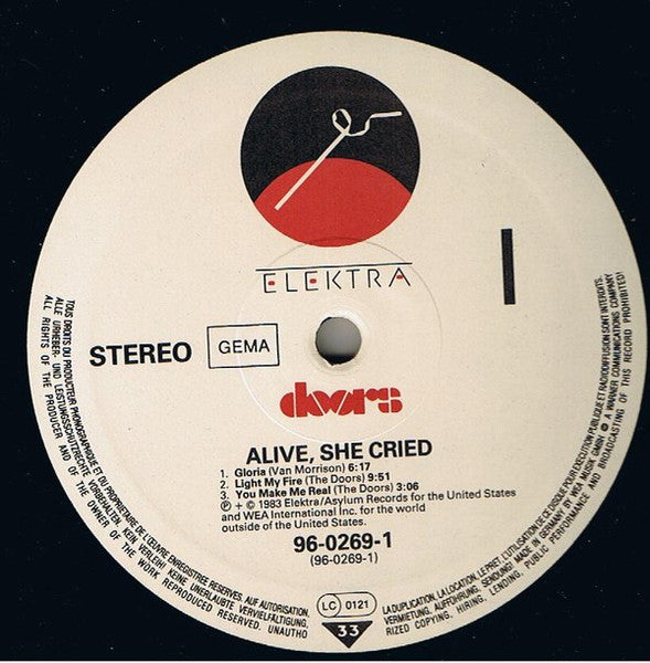 Doors* : Alive, She Cried (LP, Album)