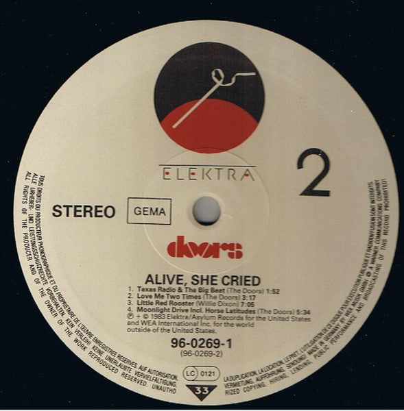 Doors* : Alive, She Cried (LP, Album)