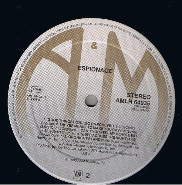Espionage (4) : Espionage (LP, Album)